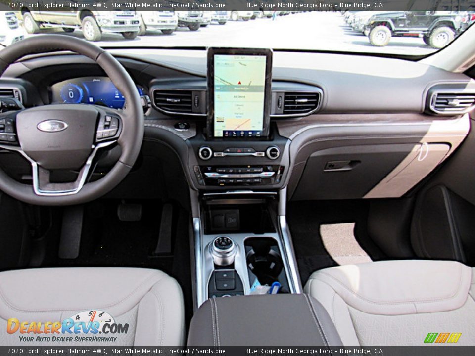 2020 Ford Explorer Platinum 4WD Star White Metallic Tri-Coat / Sandstone Photo #16
