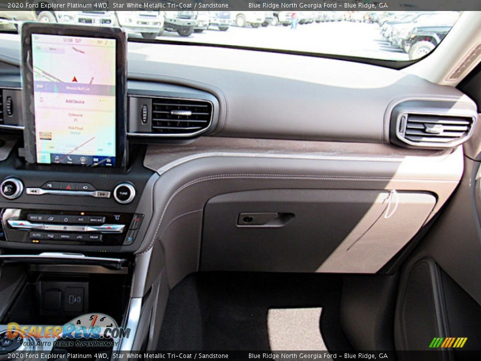 2020 Ford Explorer Platinum 4WD Star White Metallic Tri-Coat / Sandstone Photo #17