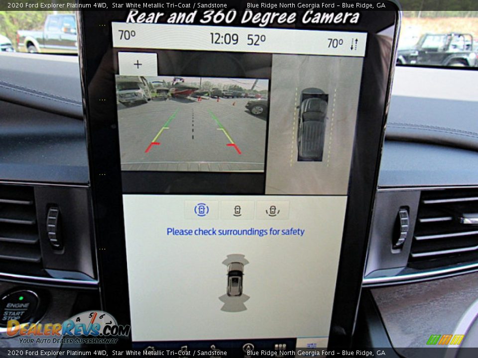2020 Ford Explorer Platinum 4WD Star White Metallic Tri-Coat / Sandstone Photo #21