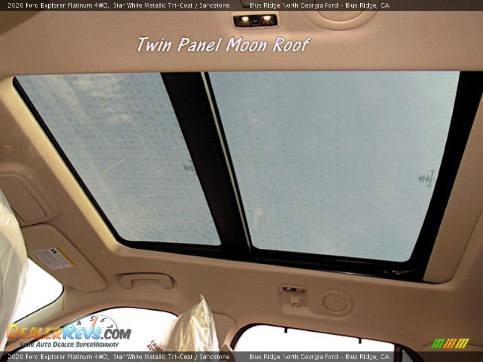 2020 Ford Explorer Platinum 4WD Star White Metallic Tri-Coat / Sandstone Photo #26