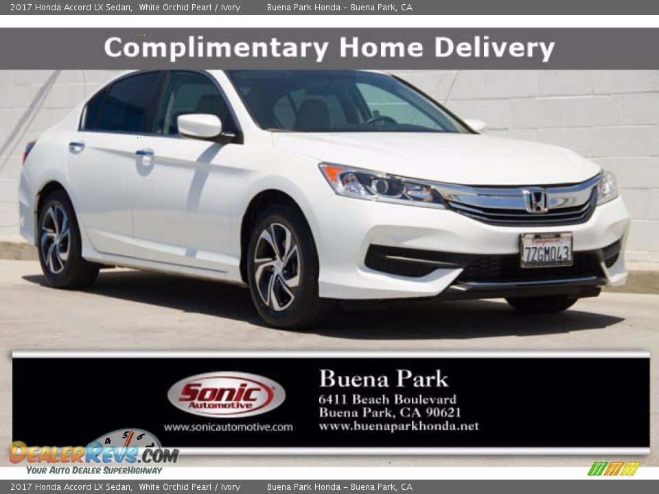 2017 Honda Accord LX Sedan White Orchid Pearl / Ivory Photo #1