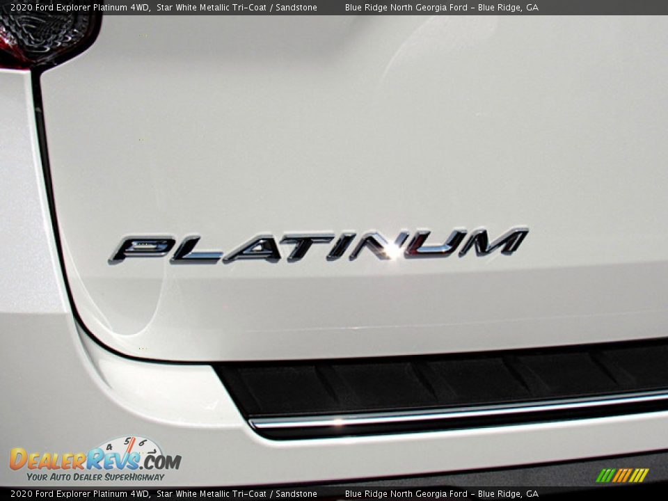 2020 Ford Explorer Platinum 4WD Star White Metallic Tri-Coat / Sandstone Photo #36