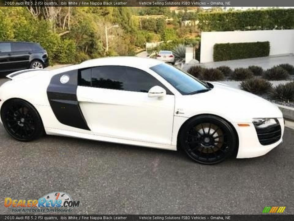 2010 Audi R8 5.2 FSI quattro Ibis White / Fine Nappa Black Leather Photo #1