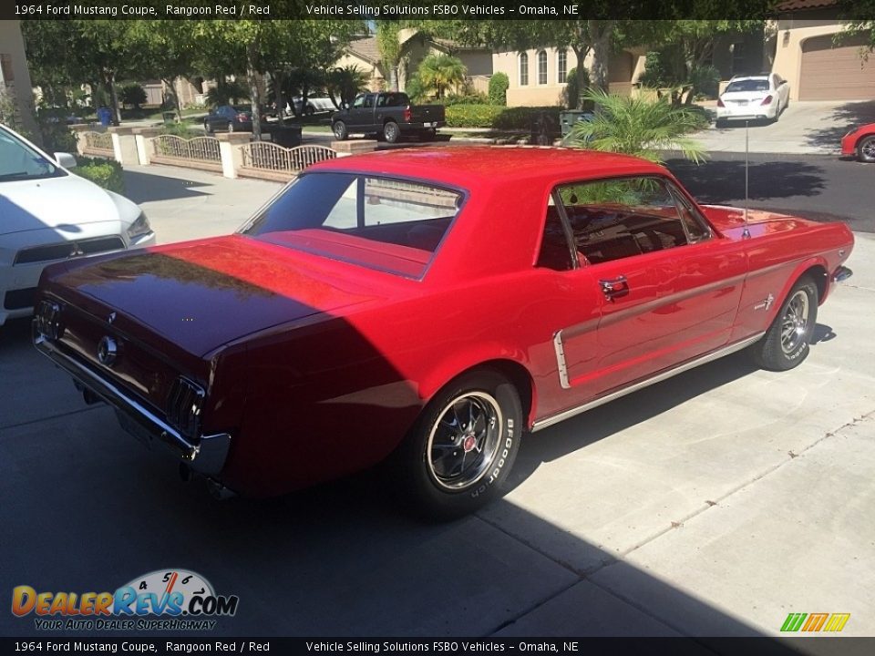 1964 Ford Mustang Coupe Rangoon Red / Red Photo #4