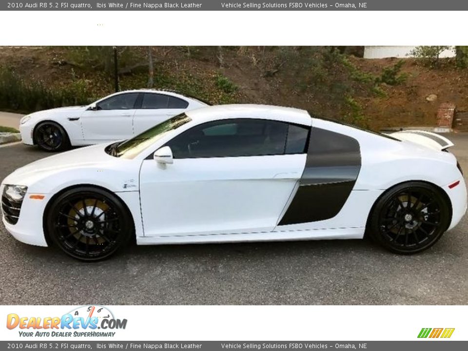 2010 Audi R8 5.2 FSI quattro Ibis White / Fine Nappa Black Leather Photo #9