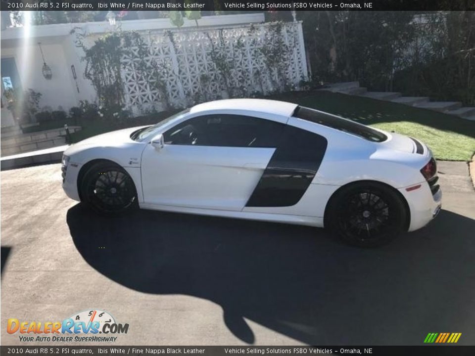 2010 Audi R8 5.2 FSI quattro Ibis White / Fine Nappa Black Leather Photo #12