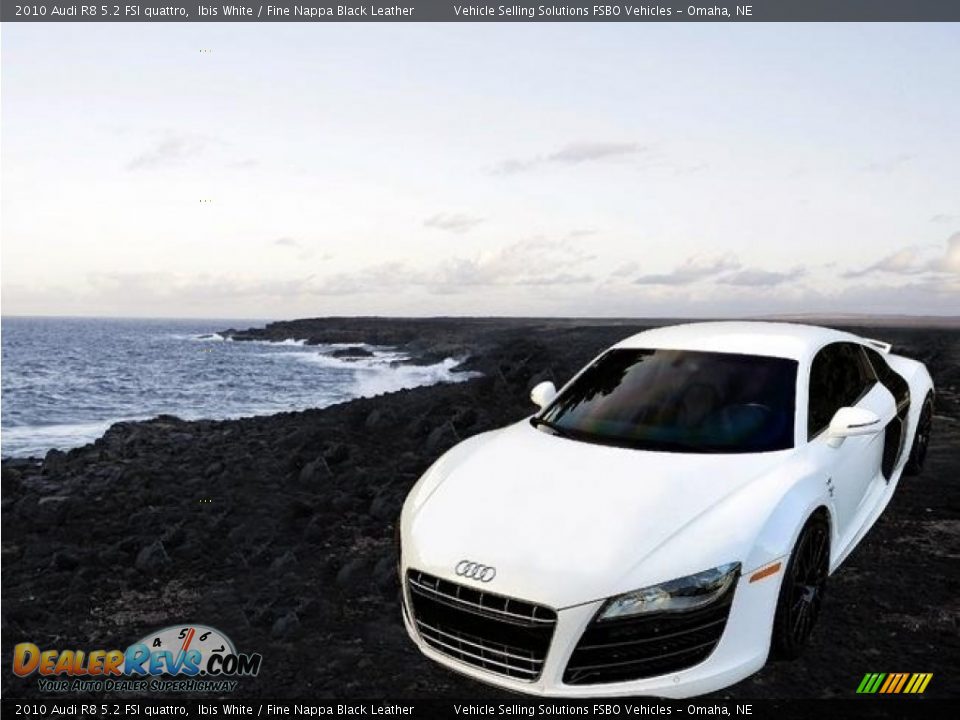 2010 Audi R8 5.2 FSI quattro Ibis White / Fine Nappa Black Leather Photo #14