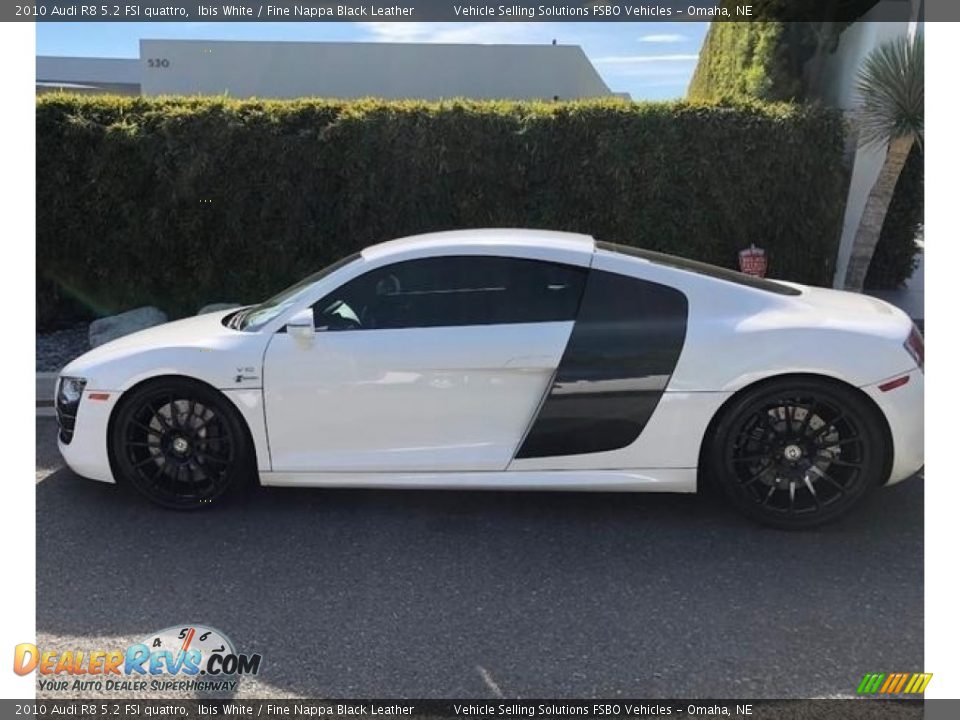 2010 Audi R8 5.2 FSI quattro Ibis White / Fine Nappa Black Leather Photo #15