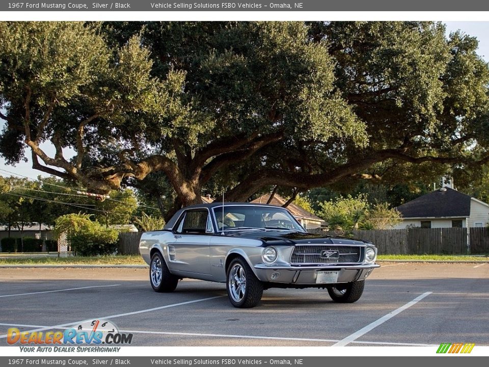 1967 Ford Mustang Coupe Silver / Black Photo #2