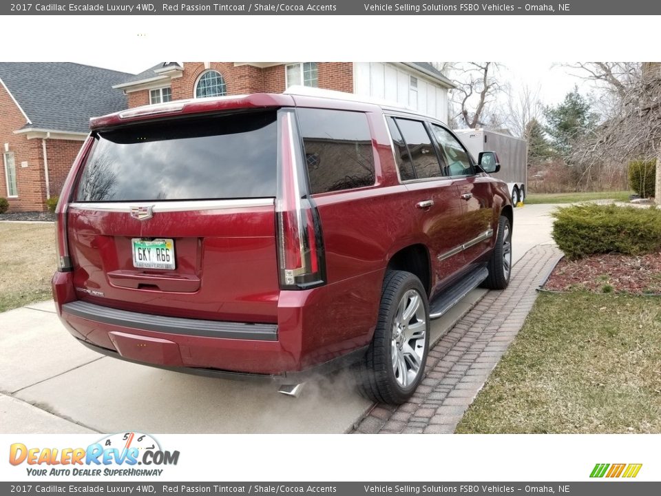 2017 Cadillac Escalade Luxury 4WD Red Passion Tintcoat / Shale/Cocoa Accents Photo #4