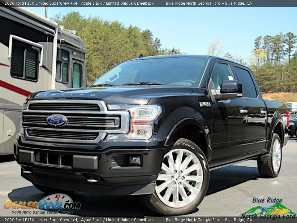 2020 Ford F150 Limited SuperCrew 4x4 Agate Black / Limited Unique Camelback Photo #1