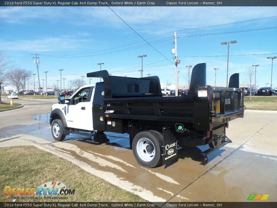 2019 Ford F550 Super Duty XL Regular Cab 4x4 Dump Truck Oxford White / Earth Gray Photo #6