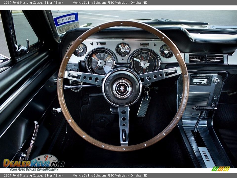 1967 Ford Mustang Coupe Silver / Black Photo #28