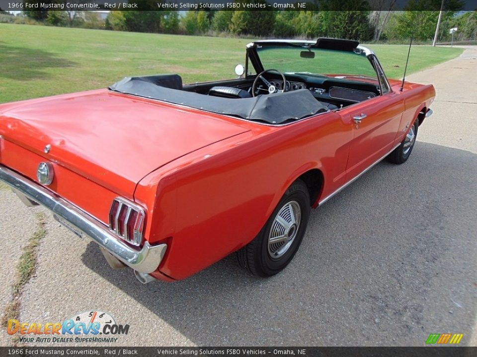 1966 Ford Mustang Convertible Red / Black Photo #6