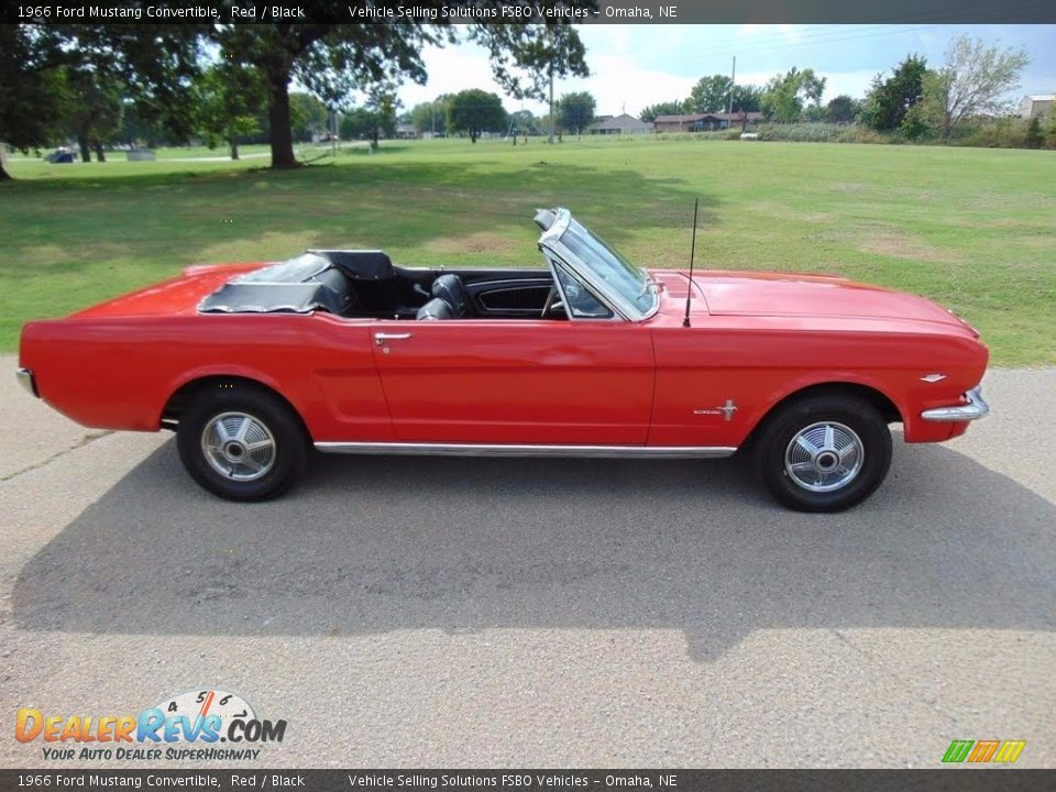 1966 Ford Mustang Convertible Red / Black Photo #8