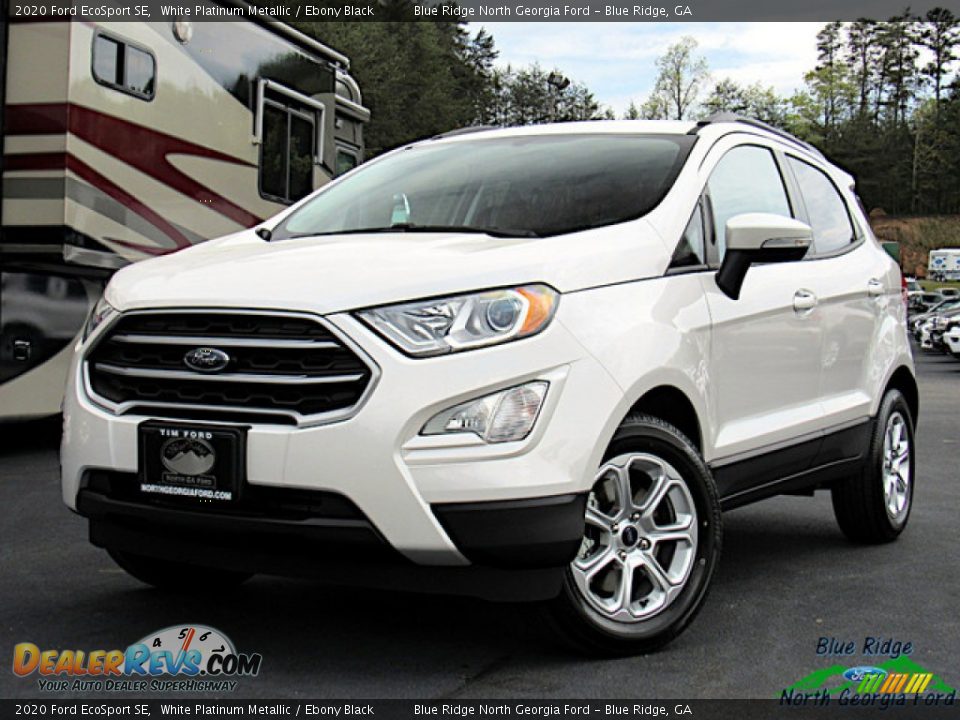 2020 Ford EcoSport SE White Platinum Metallic / Ebony Black Photo #1