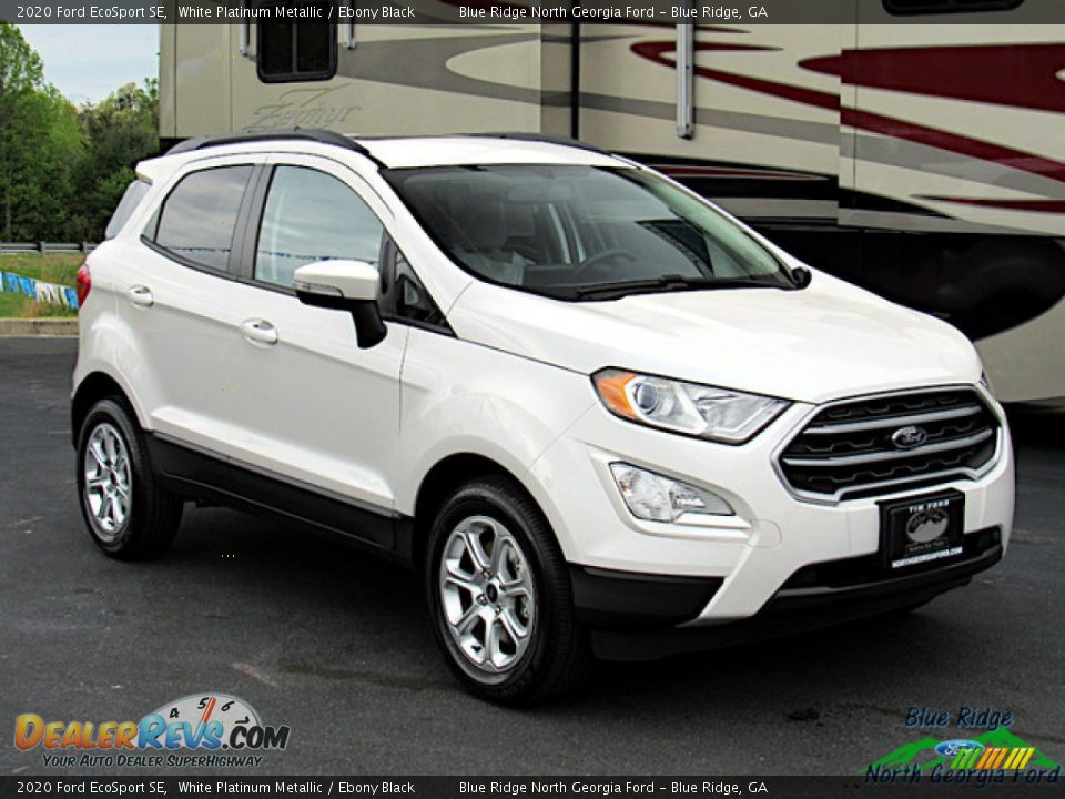 2020 Ford EcoSport SE White Platinum Metallic / Ebony Black Photo #7