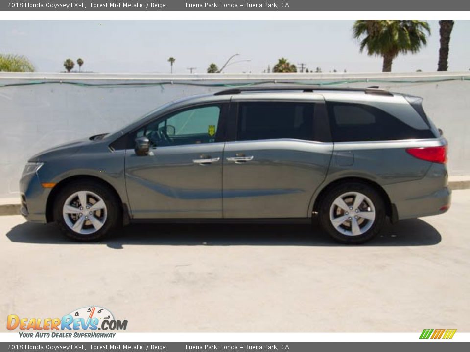 2018 Honda Odyssey EX-L Forest Mist Metallic / Beige Photo #8