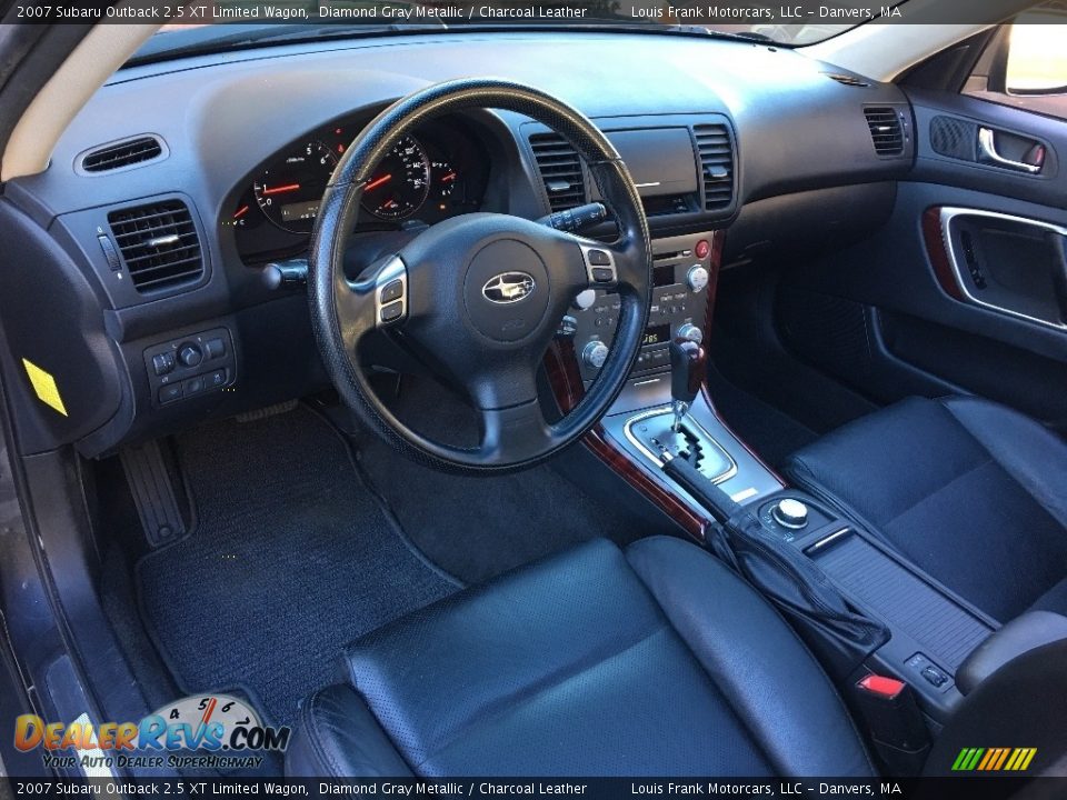 Charcoal Leather Interior - 2007 Subaru Outback 2.5 XT Limited Wagon Photo #9