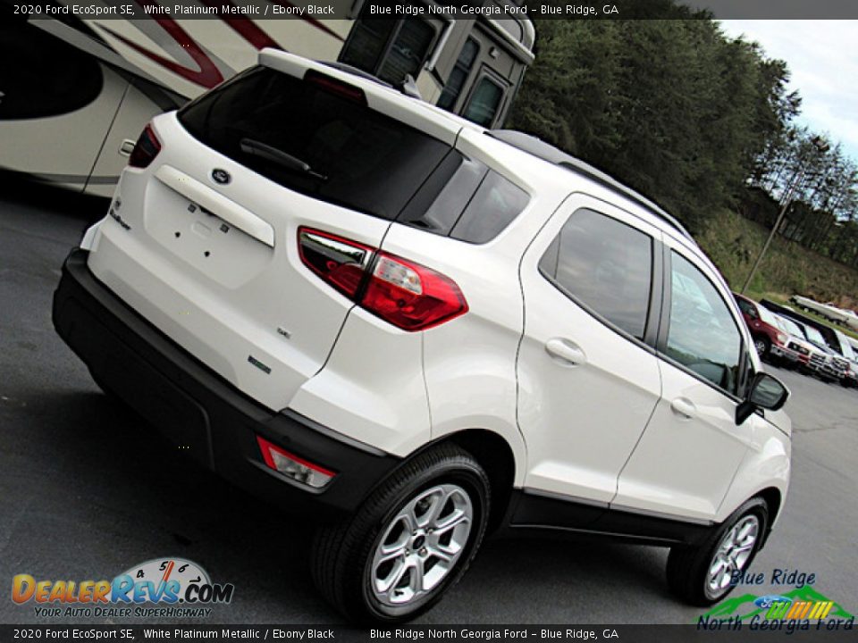 2020 Ford EcoSport SE White Platinum Metallic / Ebony Black Photo #31