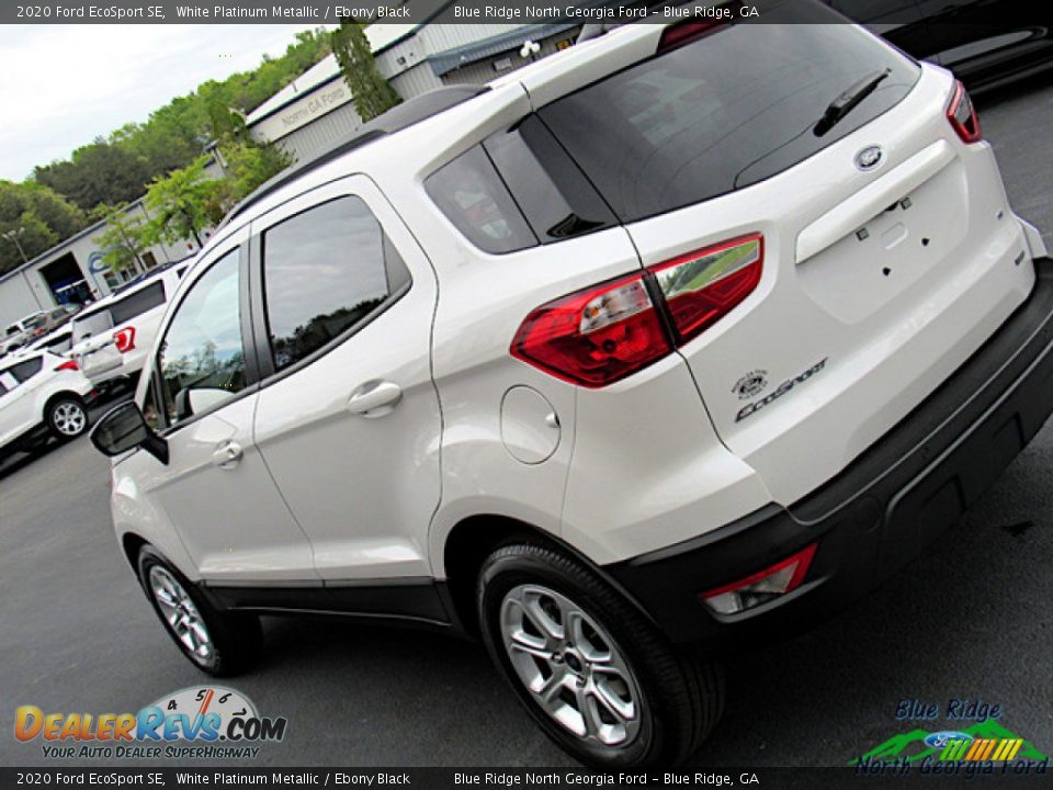 2020 Ford EcoSport SE White Platinum Metallic / Ebony Black Photo #32