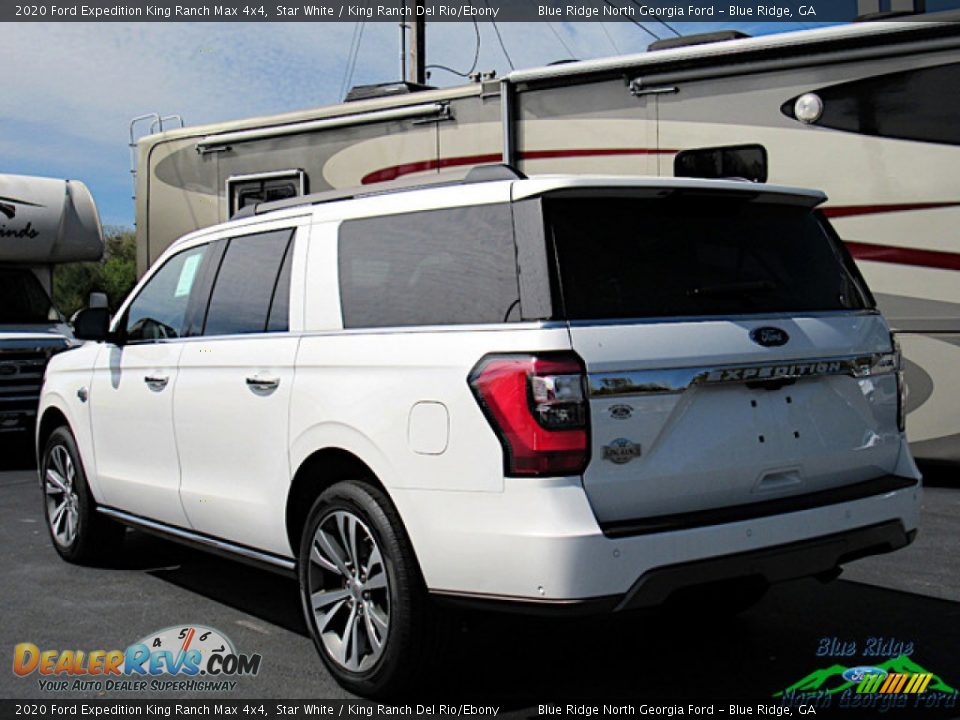2020 Ford Expedition King Ranch Max 4x4 Star White / King Ranch Del Rio/Ebony Photo #3