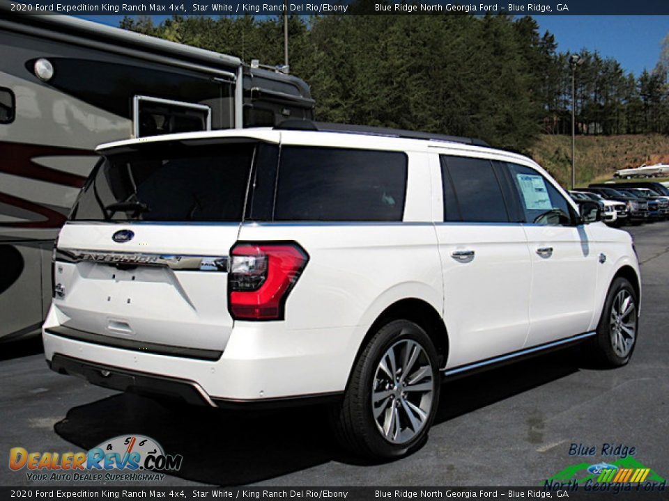 2020 Ford Expedition King Ranch Max 4x4 Star White / King Ranch Del Rio/Ebony Photo #5