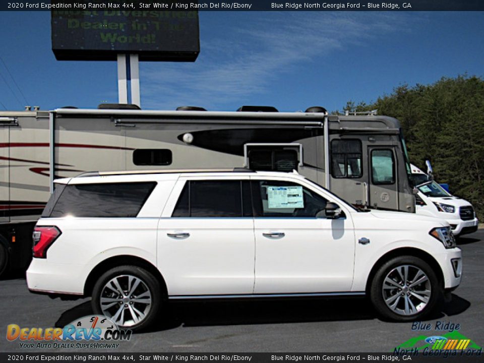 2020 Ford Expedition King Ranch Max 4x4 Star White / King Ranch Del Rio/Ebony Photo #6