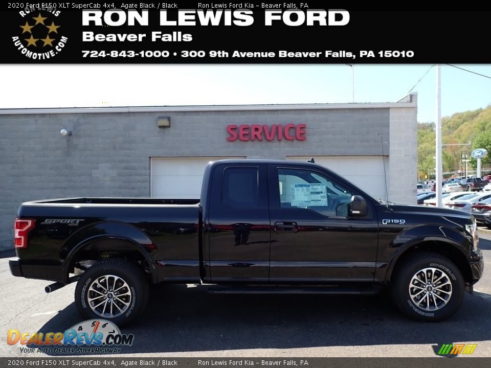 2020 Ford F150 XLT SuperCab 4x4 Agate Black / Black Photo #1