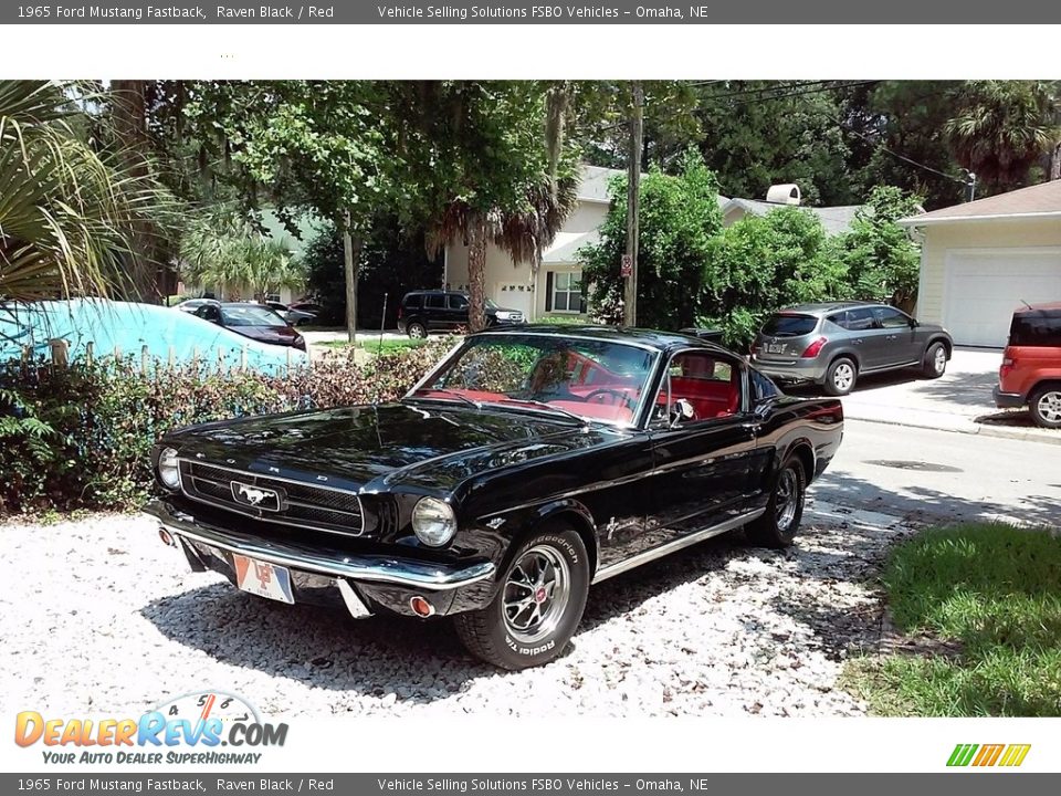 1965 Ford Mustang Fastback Raven Black / Red Photo #1