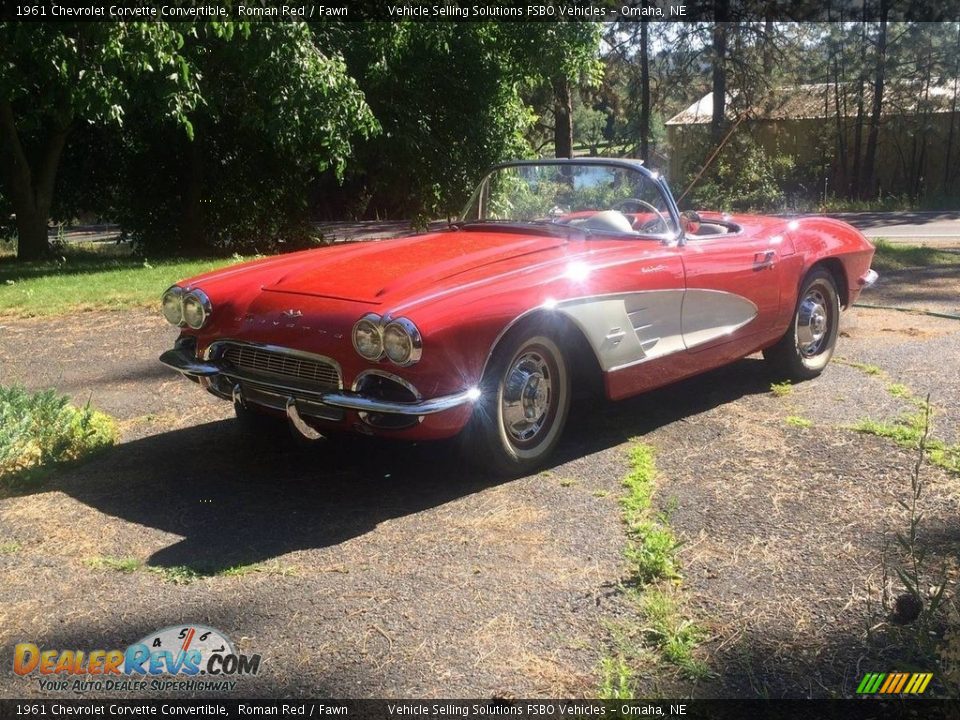 1961 Chevrolet Corvette Convertible Roman Red / Fawn Photo #2