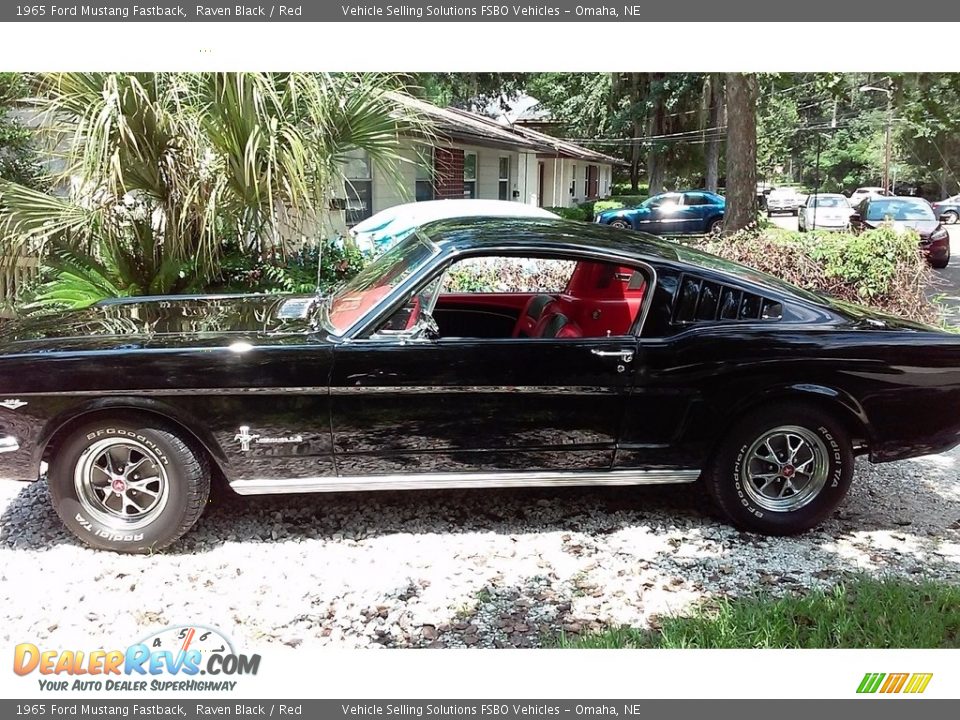 1965 Ford Mustang Fastback Raven Black / Red Photo #2