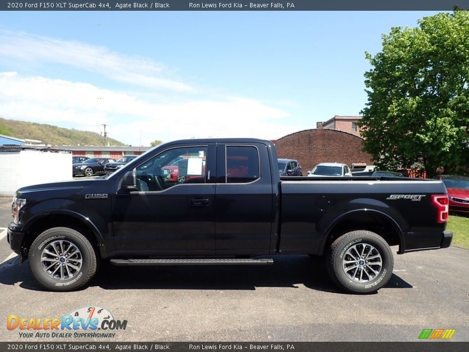 2020 Ford F150 XLT SuperCab 4x4 Agate Black / Black Photo #5