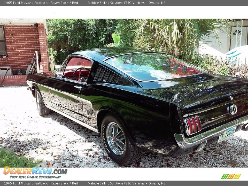 1965 Ford Mustang Fastback Raven Black / Red Photo #3