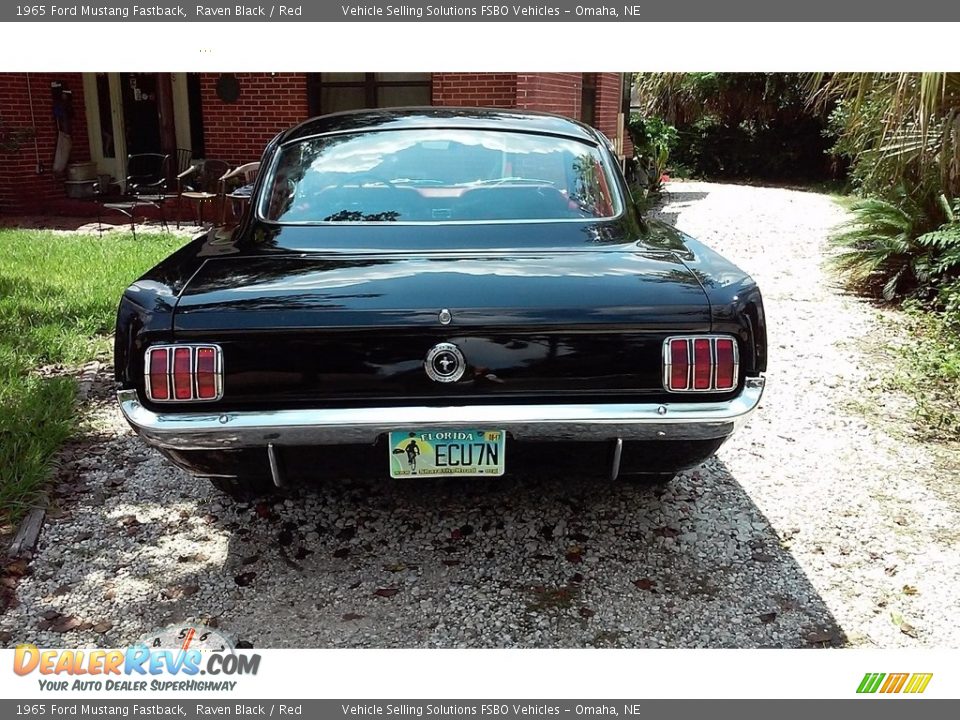 1965 Ford Mustang Fastback Raven Black / Red Photo #4