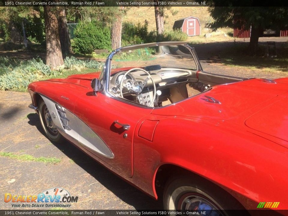 1961 Chevrolet Corvette Convertible Roman Red / Fawn Photo #7