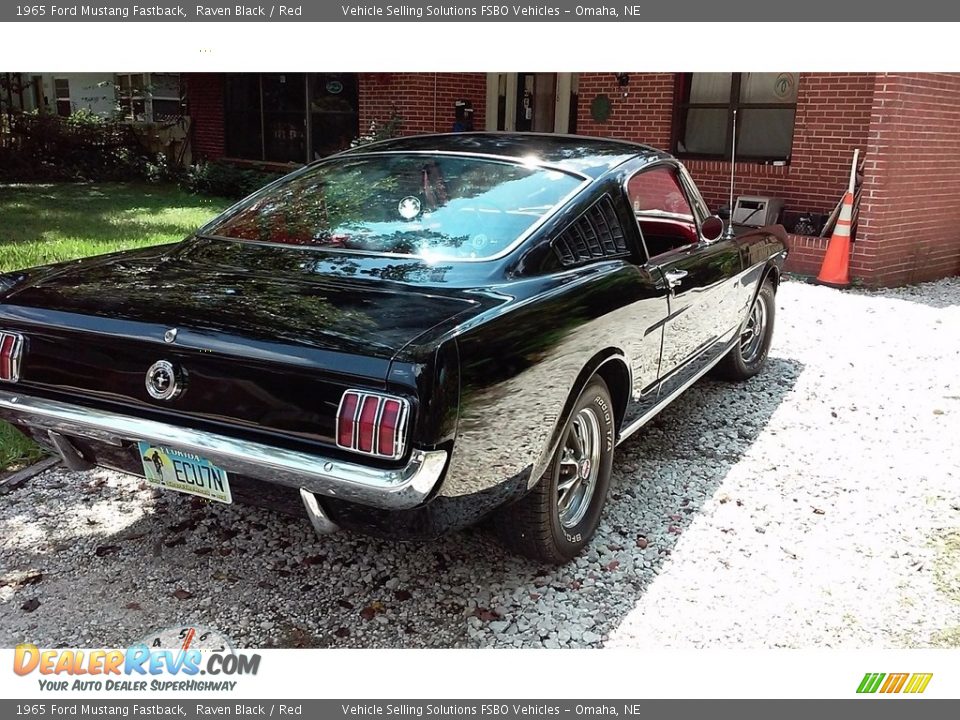 1965 Ford Mustang Fastback Raven Black / Red Photo #5