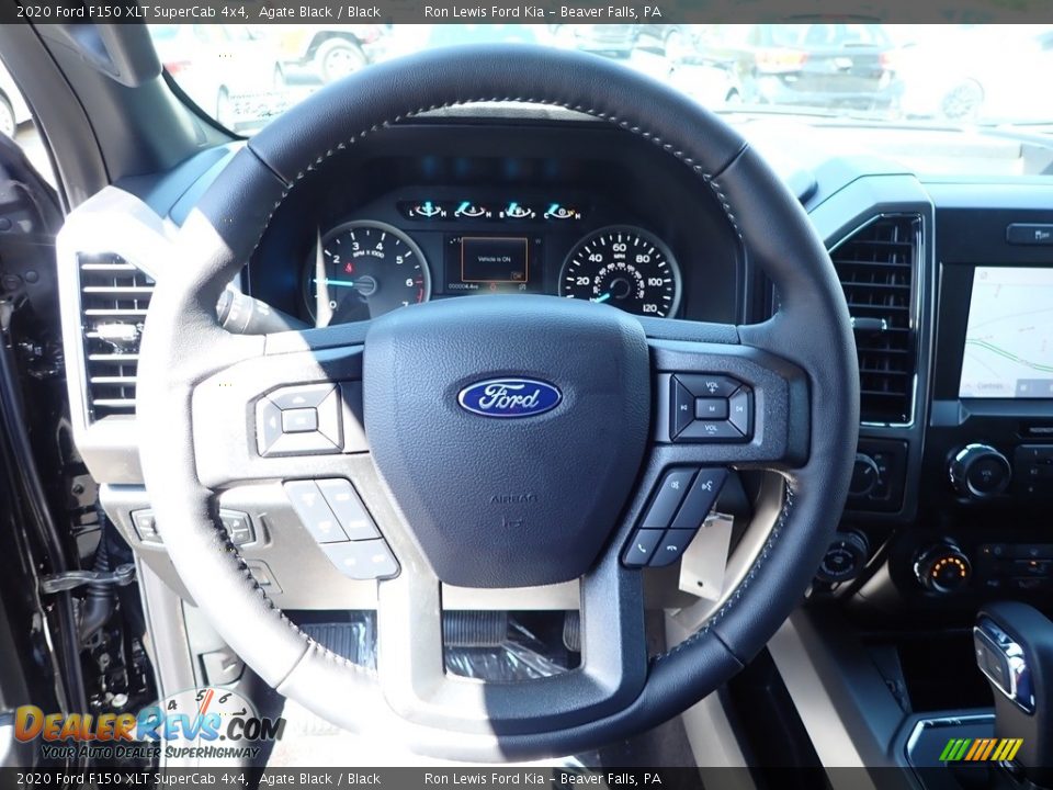 2020 Ford F150 XLT SuperCab 4x4 Agate Black / Black Photo #17