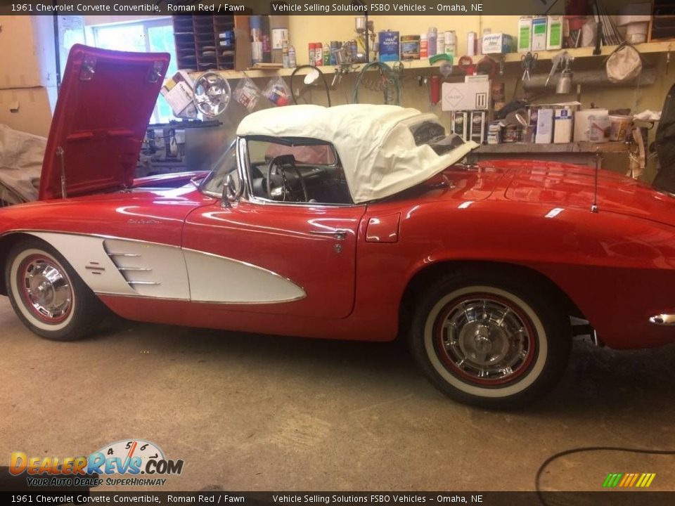 1961 Chevrolet Corvette Convertible Roman Red / Fawn Photo #21