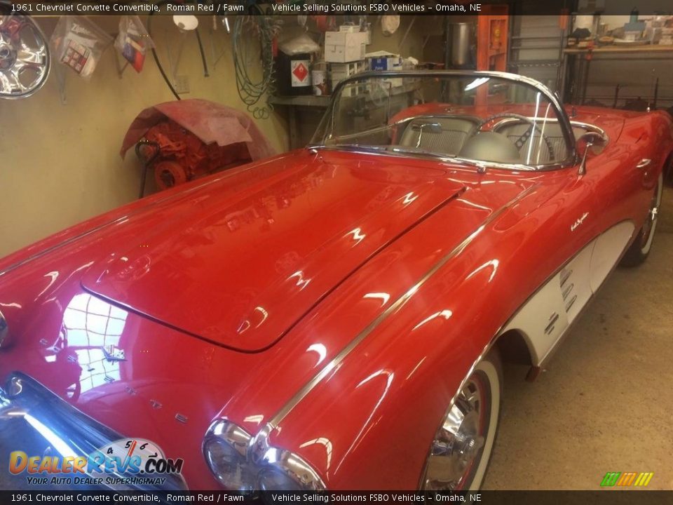 1961 Chevrolet Corvette Convertible Roman Red / Fawn Photo #24
