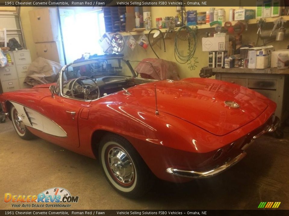 1961 Chevrolet Corvette Convertible Roman Red / Fawn Photo #26