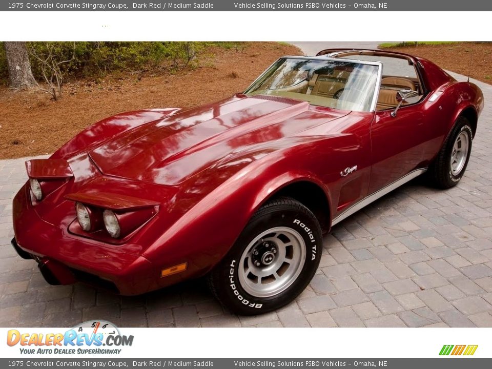 1975 Chevrolet Corvette Stingray Coupe Dark Red / Medium Saddle Photo #1