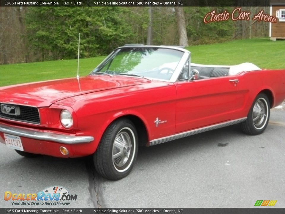 1966 Ford Mustang Convertible Red / Black Photo #1