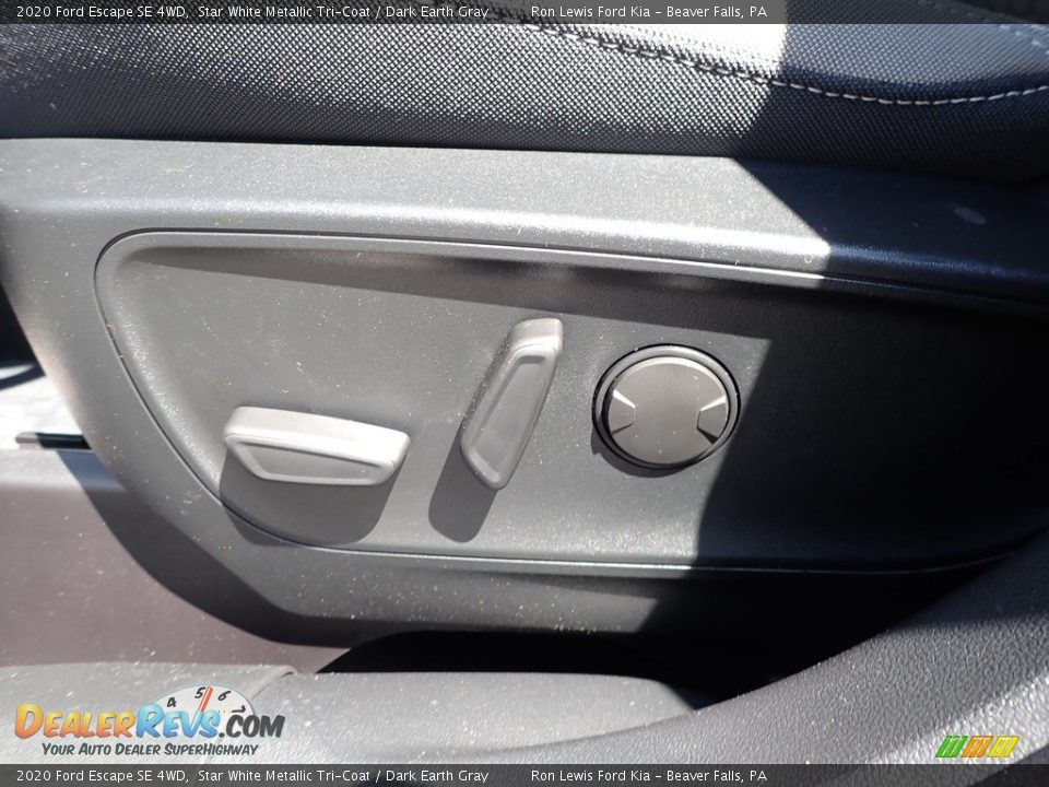 2020 Ford Escape SE 4WD Star White Metallic Tri-Coat / Dark Earth Gray Photo #12