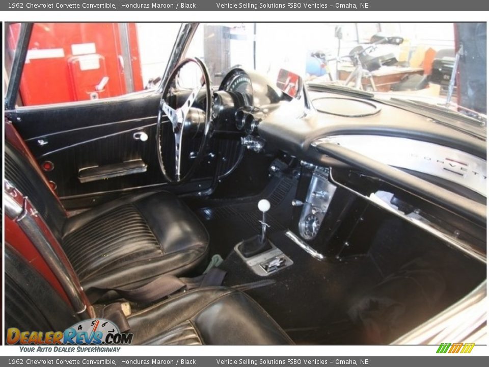Black Interior - 1962 Chevrolet Corvette Convertible Photo #6