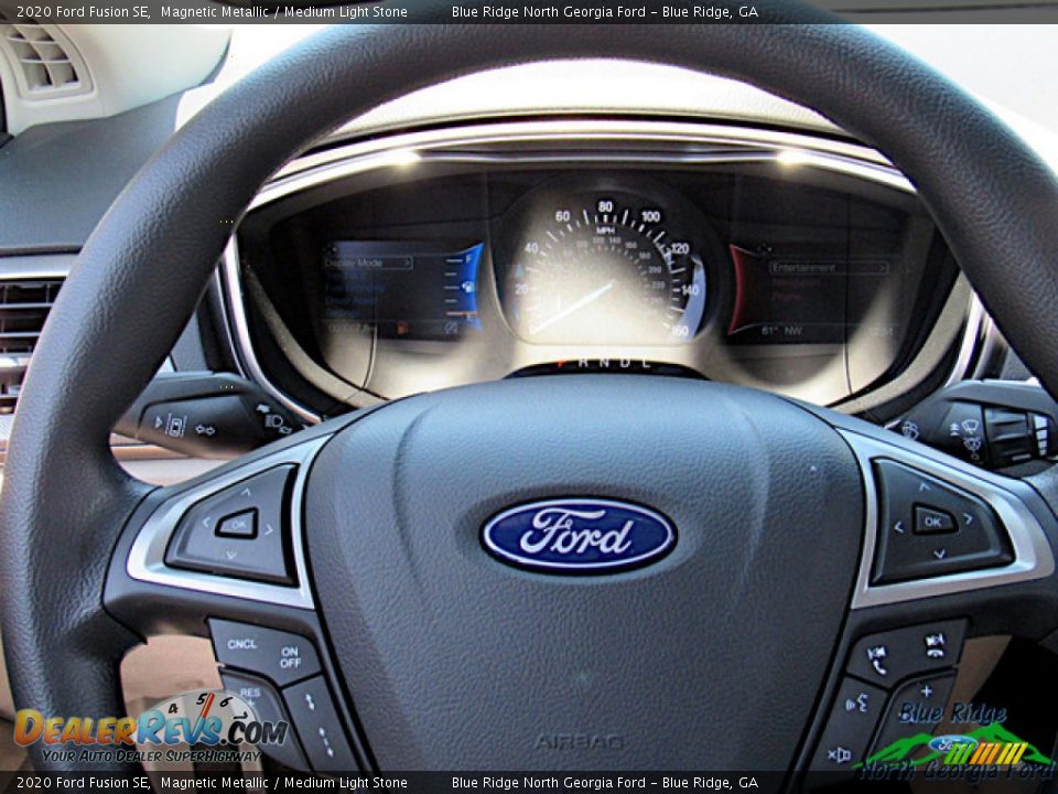 2020 Ford Fusion SE Magnetic Metallic / Medium Light Stone Photo #17