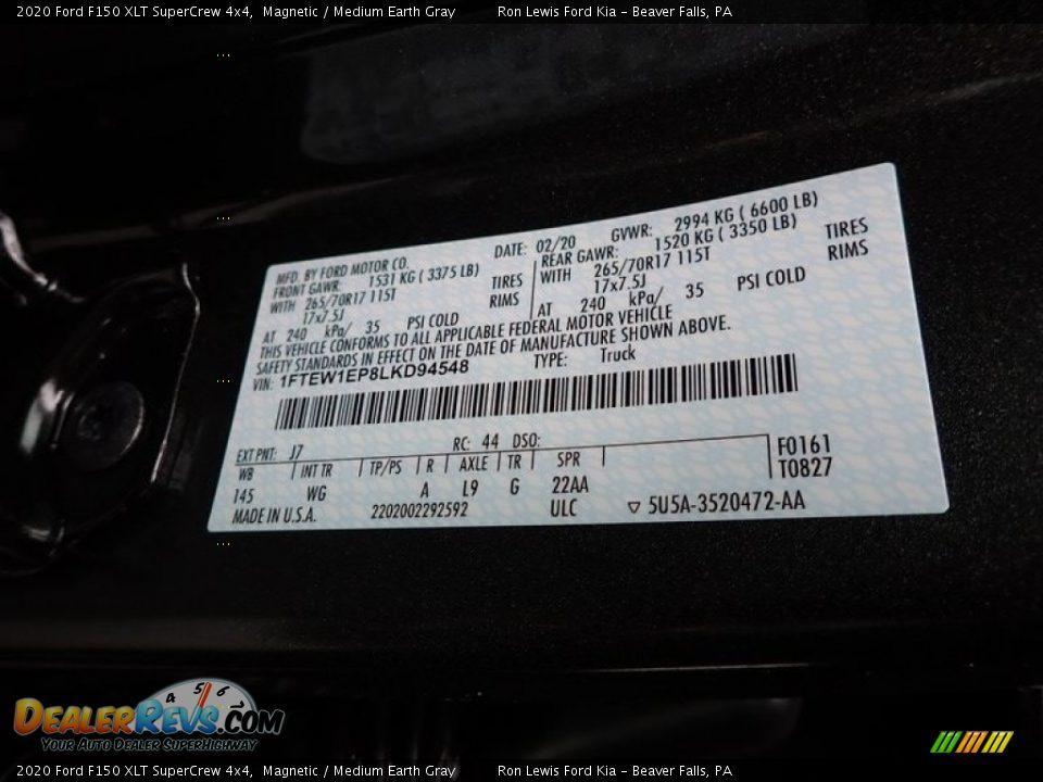 2020 Ford F150 XLT SuperCrew 4x4 Magnetic / Medium Earth Gray Photo #16