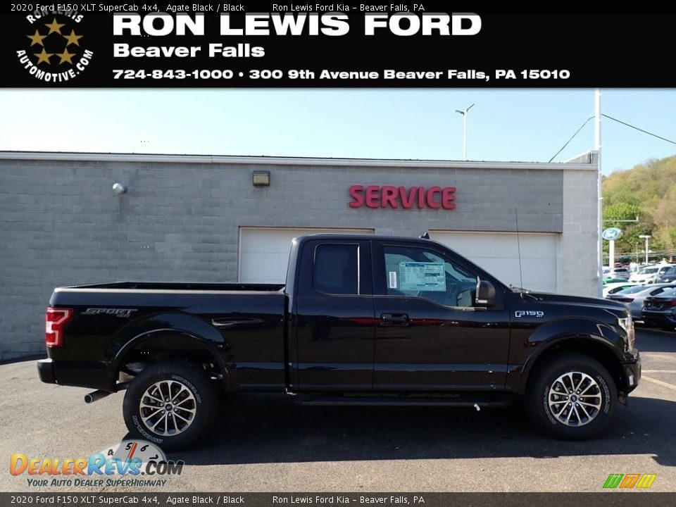 2020 Ford F150 XLT SuperCab 4x4 Agate Black / Black Photo #1