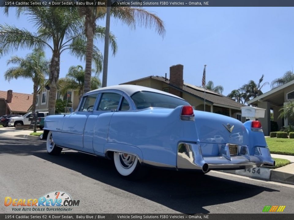 1954 Cadillac Series 62 4 Door Sedan Baby Blue / Blue Photo #4