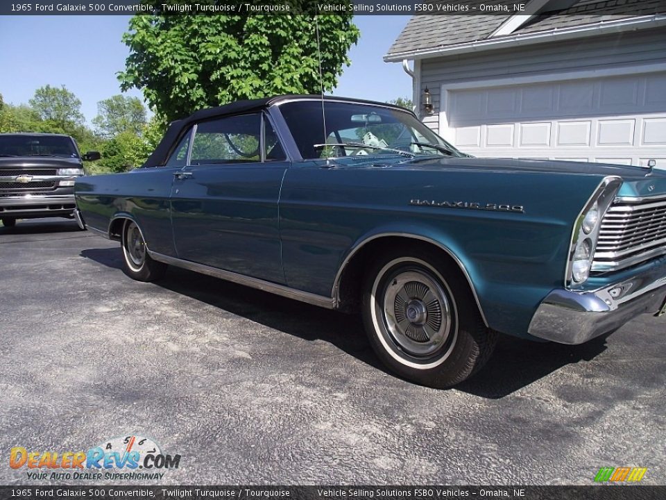 1965 Ford Galaxie 500 Convertible Twilight Turquoise / Tourquoise Photo #2